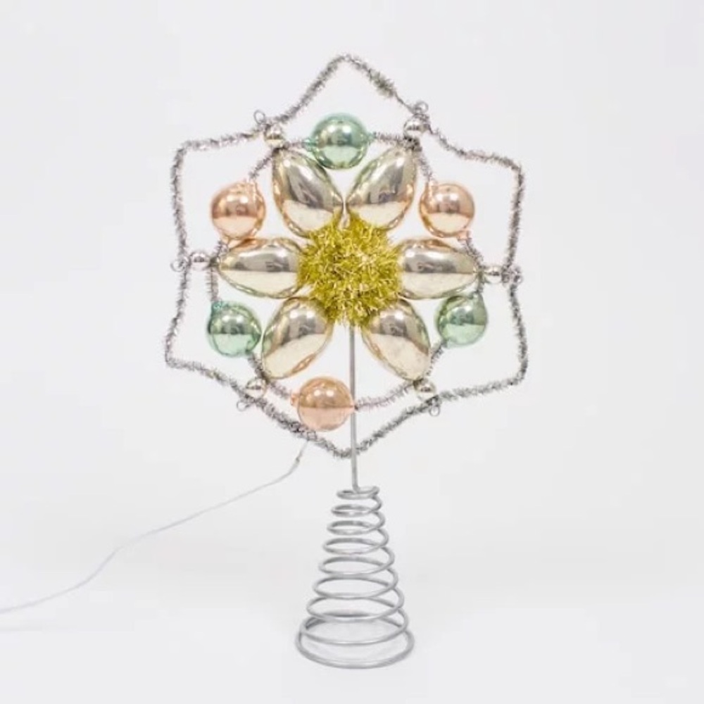 LC Lauren Conrad Silver and Gold Holiday Tree Topper
